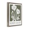 Stupell Industries Olive Green Floral Gallery Floating Frame By Lettered and Lined